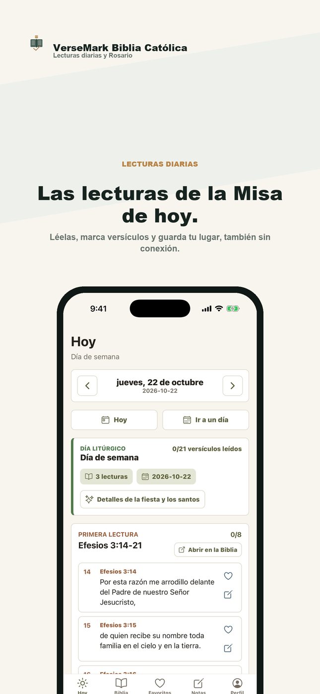 Lecturas diarias en VerseMark Biblia Católica
